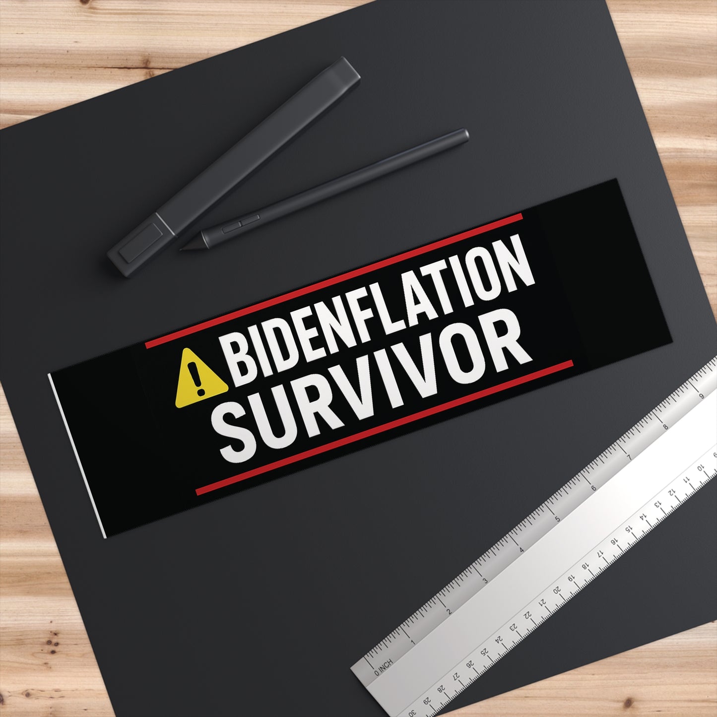 Bumper Sticker — "Bidenflation Survivor" Conservative Political Decal