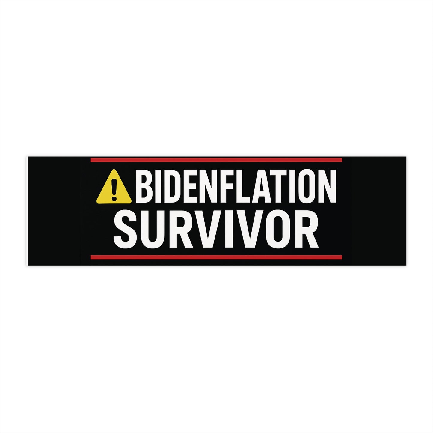 Bumper Sticker — "Bidenflation Survivor" Conservative Political Decal